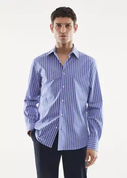 Camisa Marisma Tinta Talla XS Hombre Mango