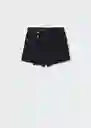 Short Skort Tejano Negro Talla XL Mujer Mango