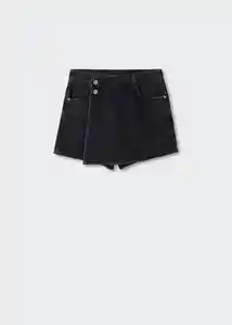 Short Skort Tejano Negro Talla XL Mujer Mango