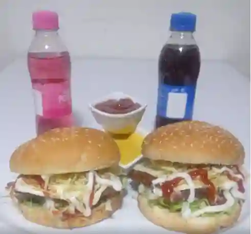 Combo Hamburguesa Sazón Dos Hamburguesas