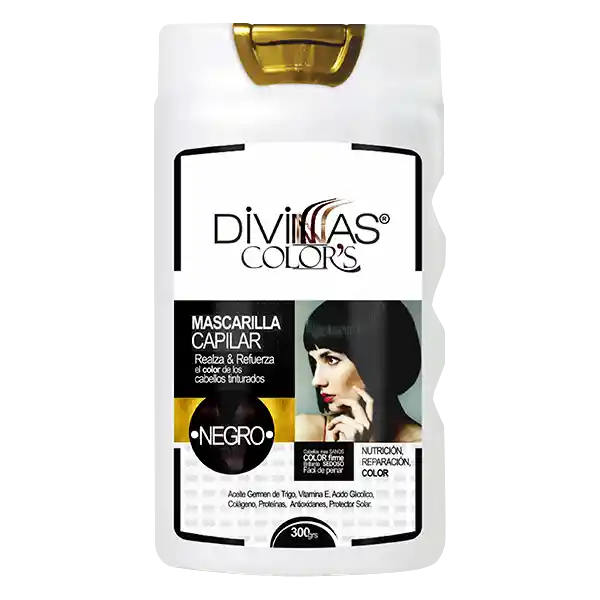 Divinas Mascarilla Capilar Negra 300 g