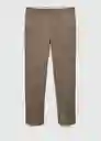 Pantalón Milan Beige Talla 36 Hombre Mango