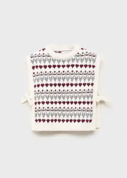 Chaleco Luzia Offwhite Talla 69 Niña Mango