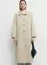 Gabardina Trench Candy Beige Talla M Mujer Mango