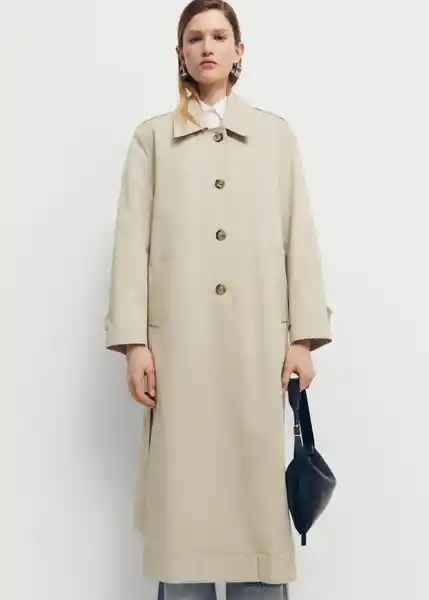 Gabardina Trench Candy Beige Talla M Mujer Mango