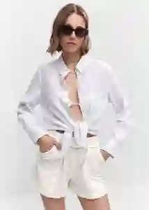 Short Julie Off White Talla S Mujer Mango