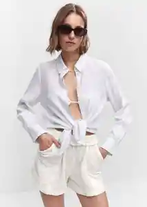 Short Julie Off White Talla S Mujer Mango