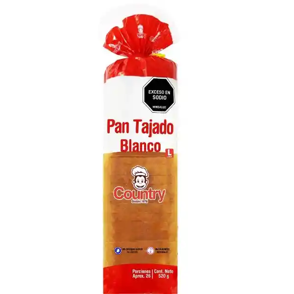 Country Pan Blanco Tajado