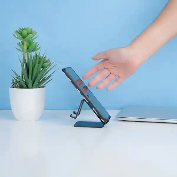 Soporte Para Celular de Plástico Para Escritorio Gris Miniso