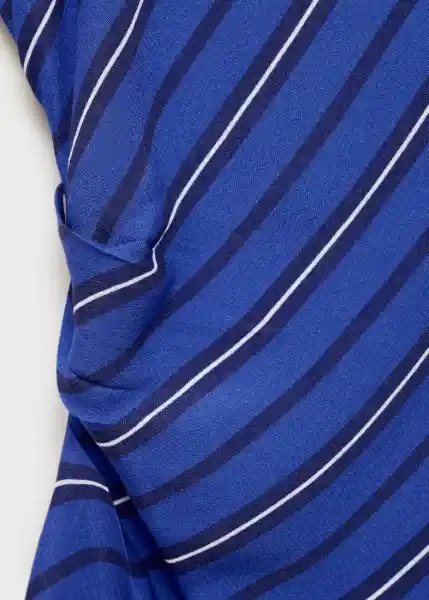 Blusa Calandre Azul Talla S Mujer Mango