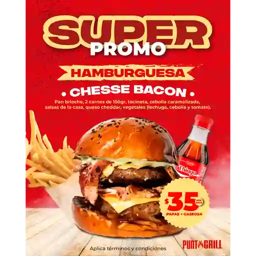 Combo hamburguesa cheese bacon