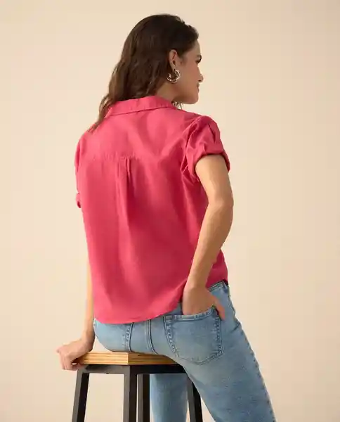 Camisa Rosa Vino Oscuro Talla S 611G039 Esprit