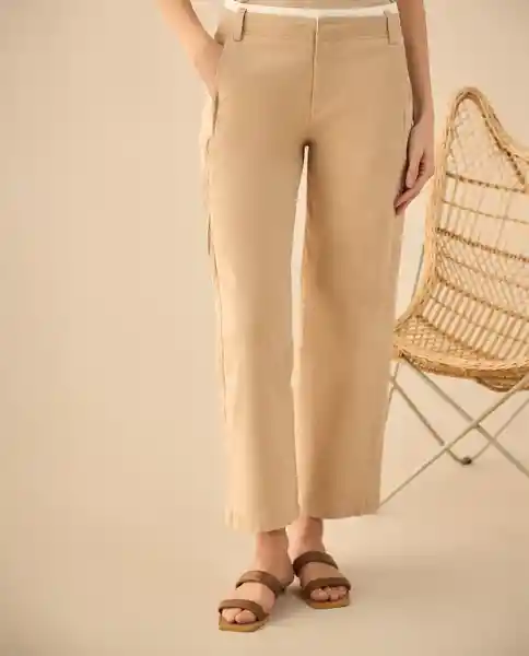 Pantalón Beige Avellana Claro Talla 6 131G003 Esprit