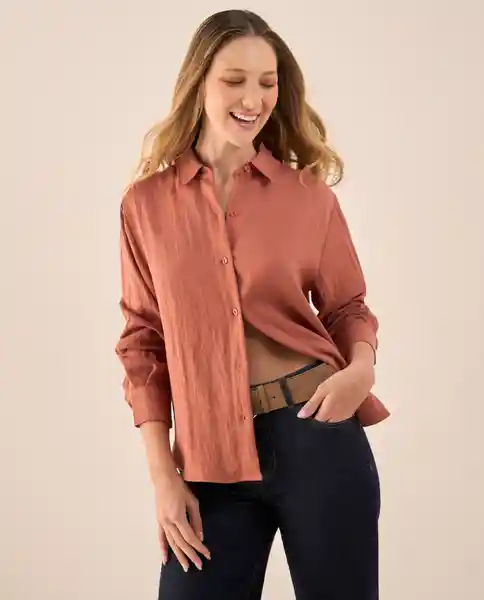 Camisa Naranja India Medio Talla M 419G041 Esprit