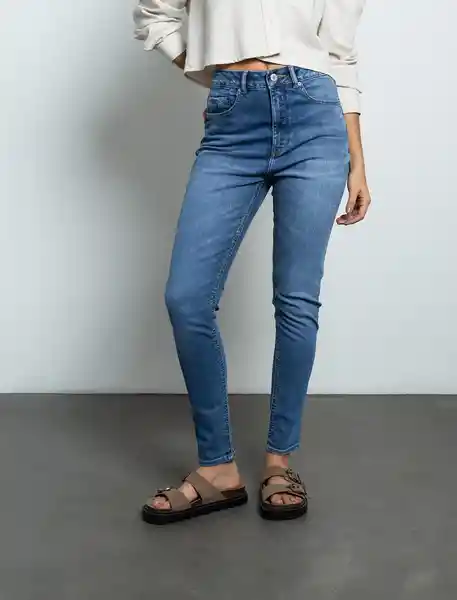 Jean Mujer Azul Índigo Medio Talla 4 493F002 Naf Naf