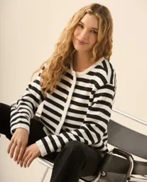 Saco Tejido Crudo Puro Claro Talla S 462G208 Esprit