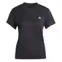 Adidas Camiseta Run it Tee Mujer Negro Talla L Ref: HZ0107