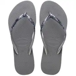 Havaianas Sandalias Slim Glitter Ii Gris Talla 41-42