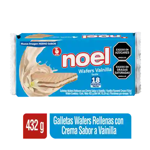 Noel Galletas Wafer con Crema Sabor Vainilla