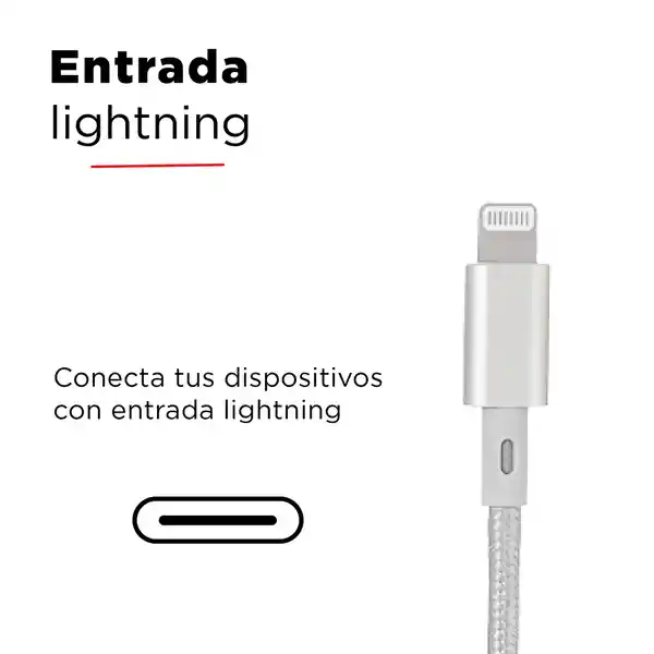 Cable de Datos Trenzado Carga Rápida Micro 3A Plateado