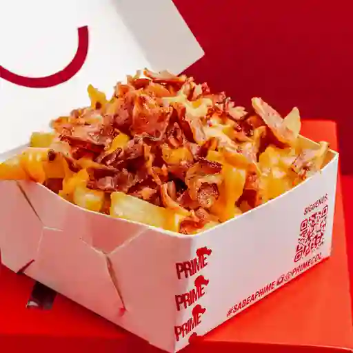 Papas cheddar + tocineta