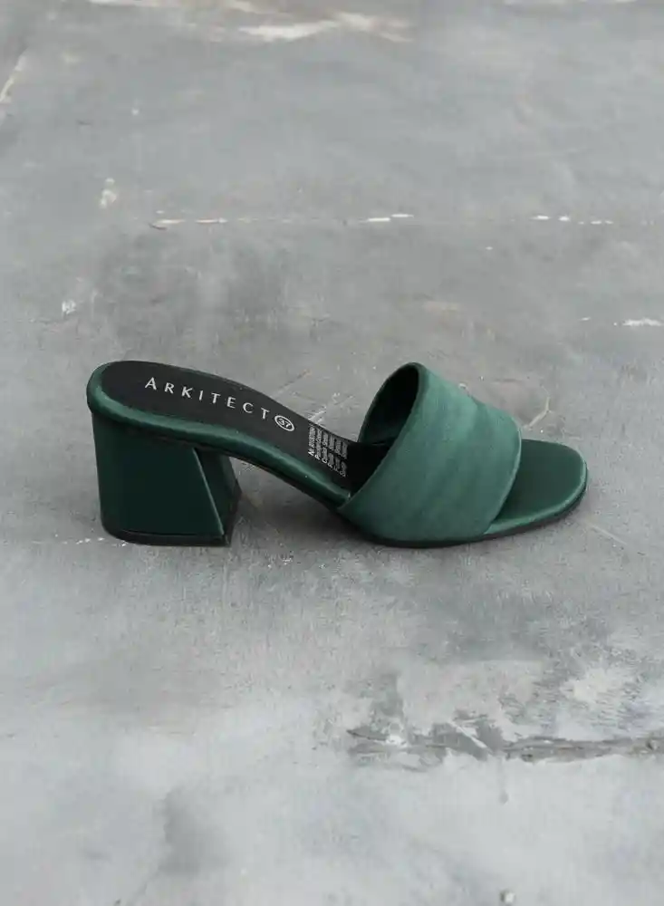 Sandalias Tacón Verde Talla 39