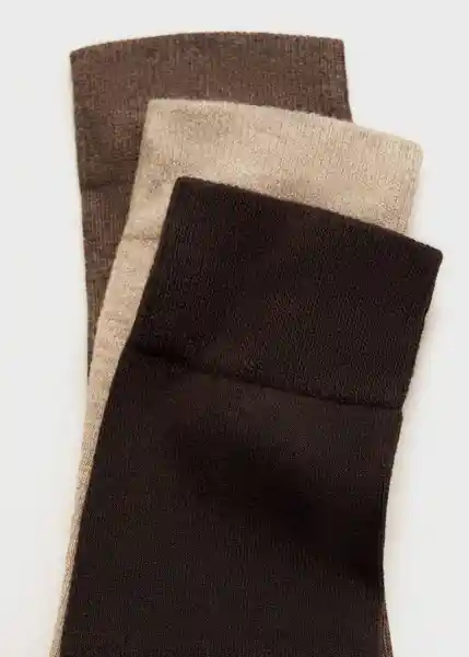Calcetines Tribrown Marrón Talla 45 Hombre Mango