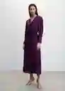 Vestido Eleni-A Morado Talla XS Mujer Mango