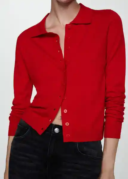 Cardigan Paco Rojo Talla S Mujer Mango