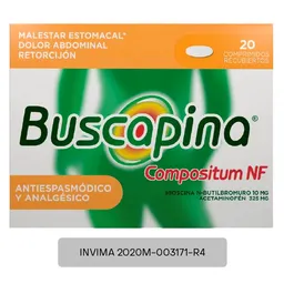 Buscapina Comprimidos Recubiertos(10 mg / 325 mg) 