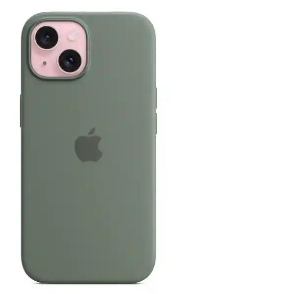 Apple Funda de Silicona Con Magsafe Para iPhone 15 Ciprés