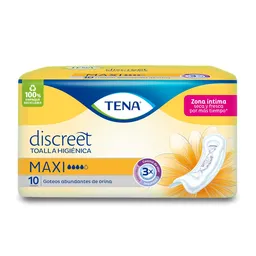 Tena Toallas Higiénicas Discreet Maxi para Goteos de Orina Permanente