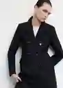 Abrigo Dali Negro Talla 18 Mujer Mango