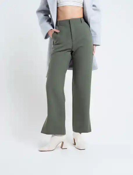 Pantalón Silvi Verde Oscuro Talla 12 Naf Naf