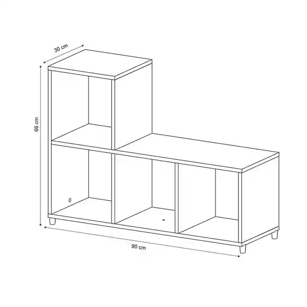 Muebles 2020 Estante Paraguay Roble Humo