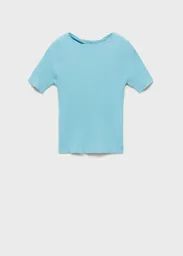 Saco Jersey Nenufar Turquesa Talla M Mujer Mango