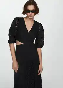 Vestido Lisa Negro Talla S Mujer Mango