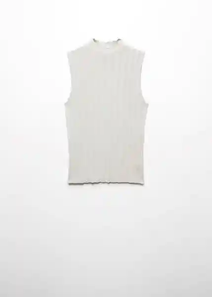 Top Uranio Plata Talla L Mujer Mango