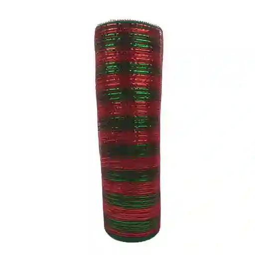 Krea Malla Rayas Roja y Verde Navidad 2023 25 cm