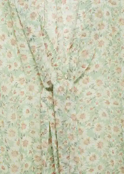 Blusa Belle Verde Talla L Mujer Mango