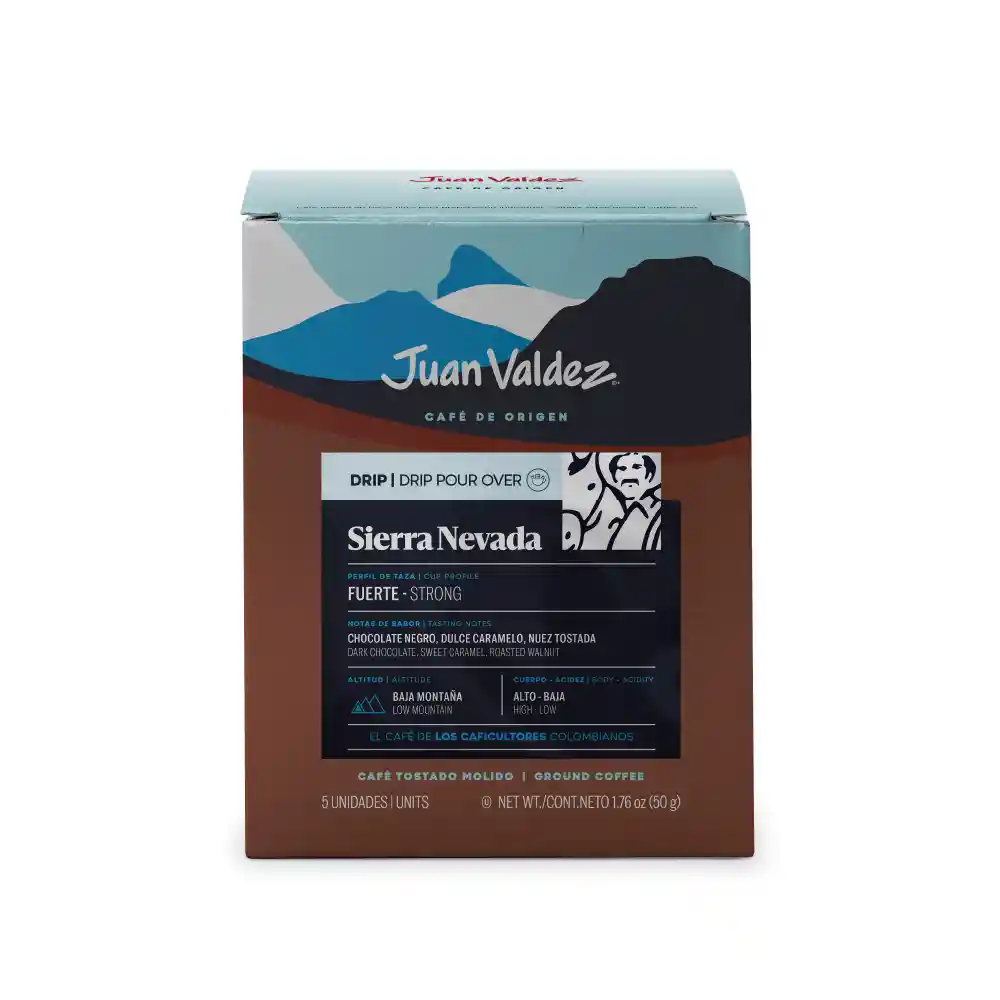 Juan Valdez Café Molido Drips Sierra Nevada