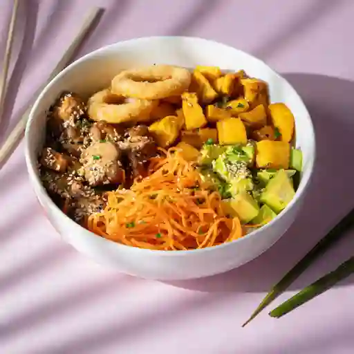 Poke sushi pollo teriyaki