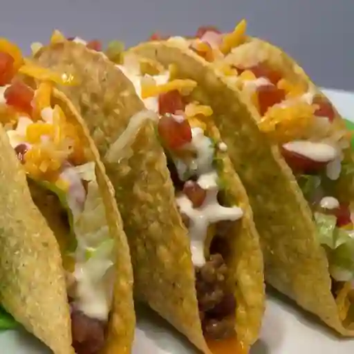 3 Crunchy tacos de carne+ gaseosa
