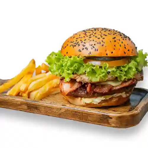 Hamburguesa Mixta + Papas