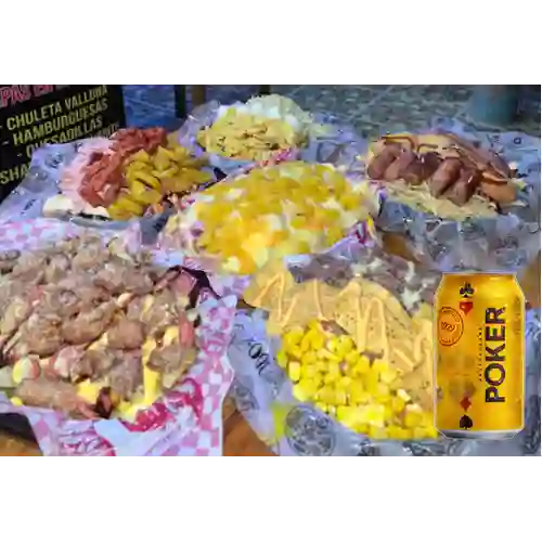Combo Salchipapa Personal + Poker 355 ml