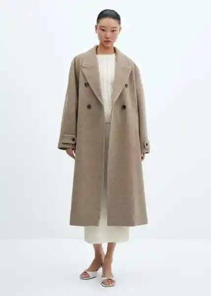 Abrigo Gauguin Camel Talla XS Mujer Mango