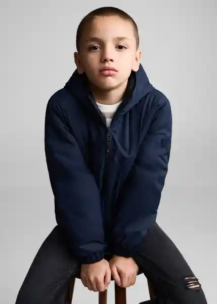 Abrigo Anorak Pepe7 Navy Talla 13 Niños Mango