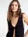  Blusa Tejida Belinda Mujer Negro Puro Talla L Naf-Naf 