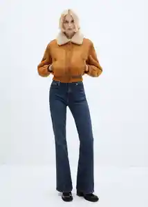 Chaqueta Aviator Camel Talla S Mujer Mango