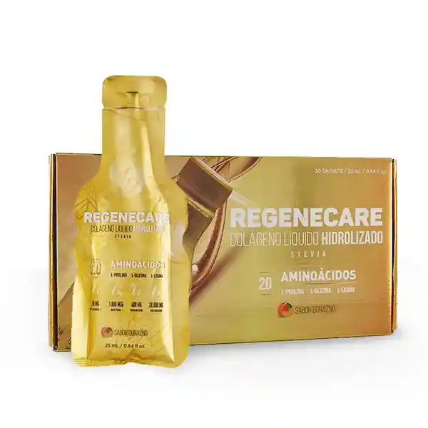 Regenecare Colágeno Liquido Hidrolizado Sabor a Durazno 